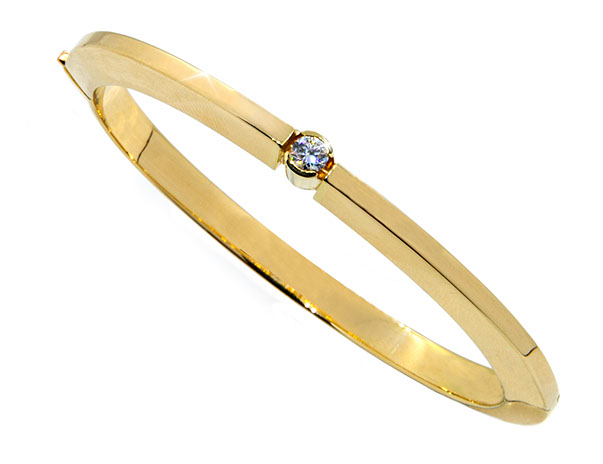 Armreif mit Brillant in 585/- Gold